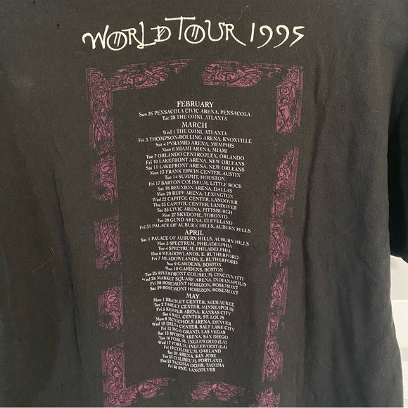 Vintage Jimmy Page Robert Plant No Quarter World Tour 1995 T Shirt - Large - Picture 6 of 10